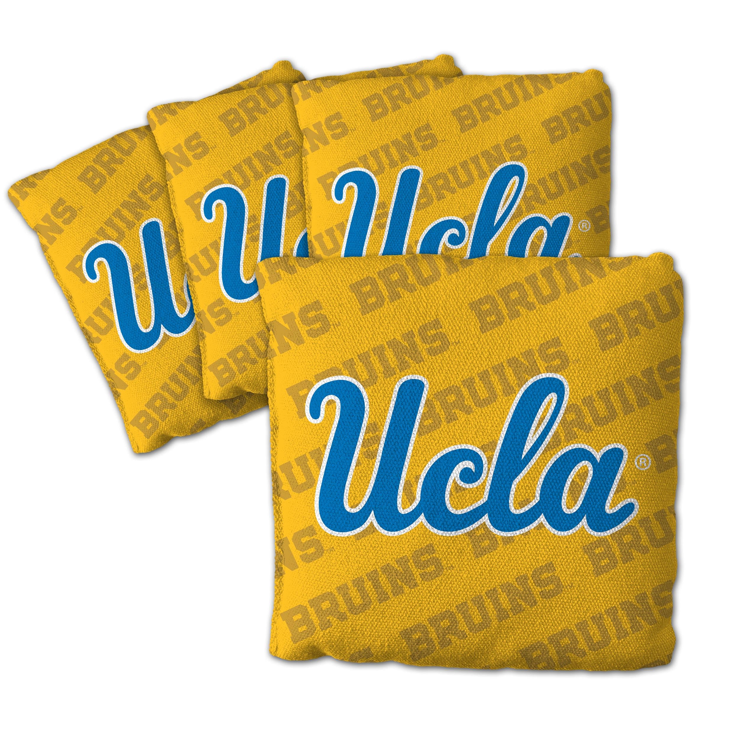 YouTheFan Officially-Licensed NCAA UCLA Bruins Set of 4 Cornhole Bags - All Weather Regulation 6    x 6    Size - 16oz Weight - 