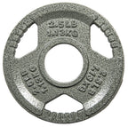 Hulkfit 2-Inch Iron Plate For Strength Training, Weightlifting, Single (2.5 Pounds), Silver
