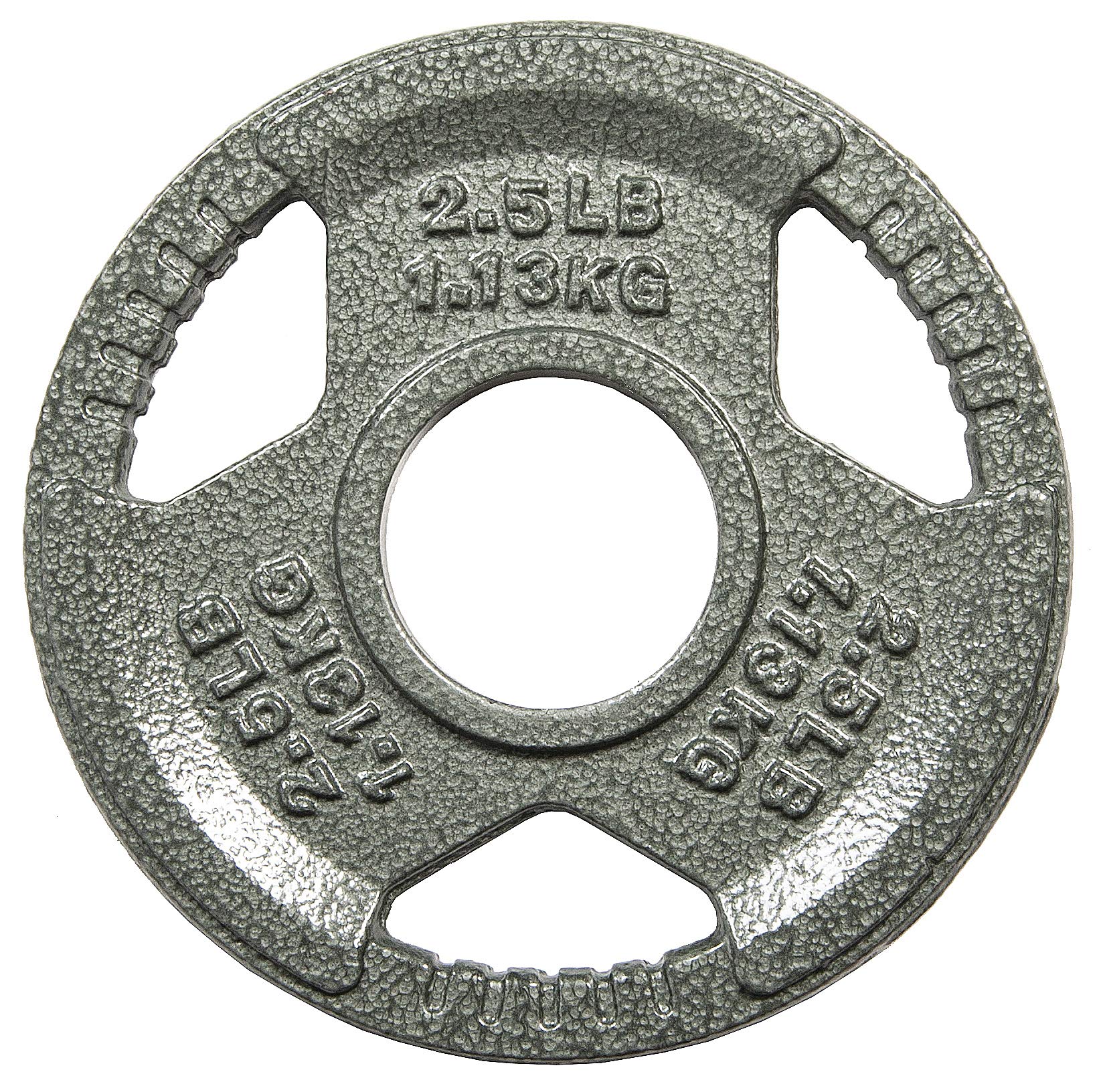 Hulkfit 2-Inch Iron Plate For Strength Training, Weightlifting, Single (2.5 Pounds), Silver