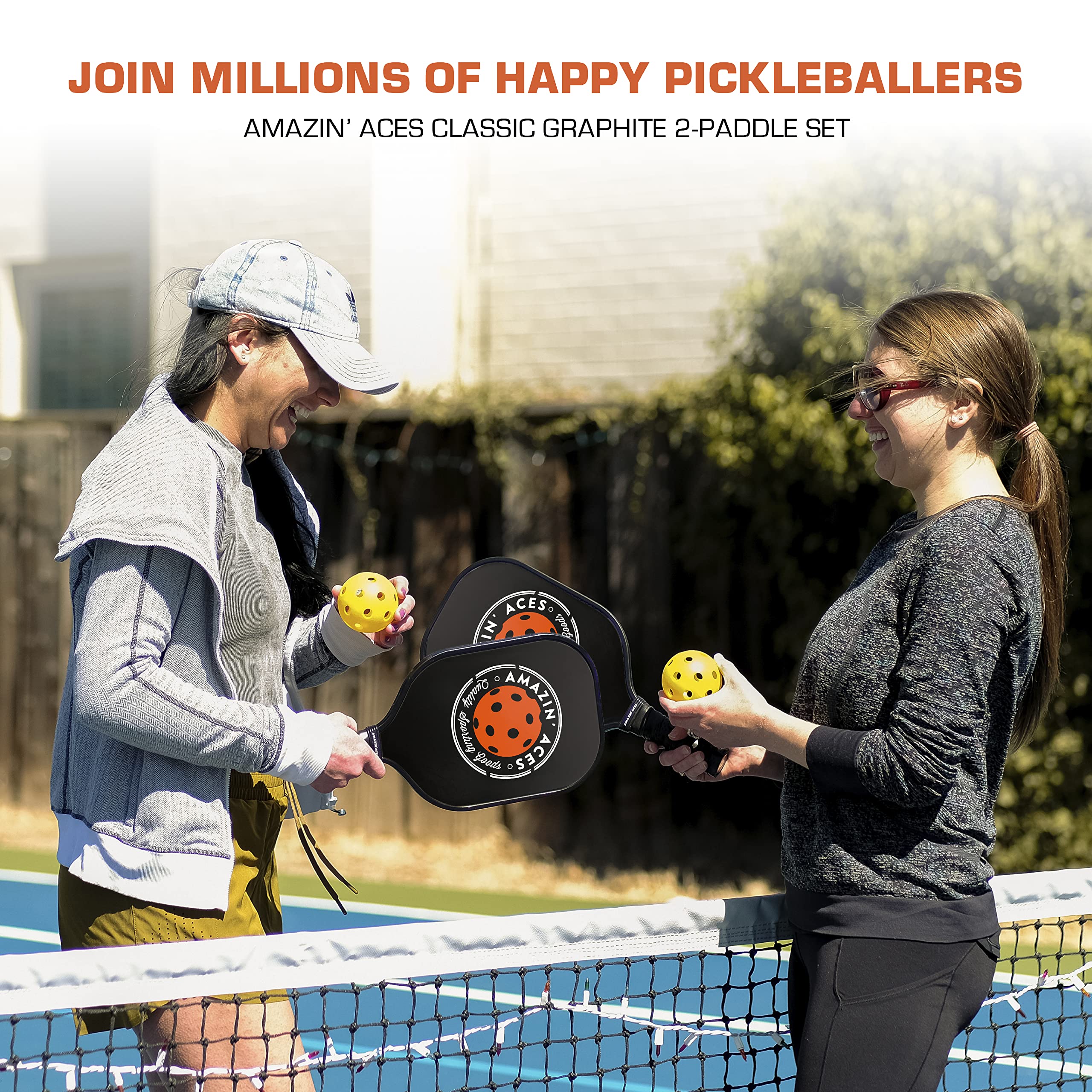 Amazin' Aces Pickleball Paddles - Pickleball Set - Usapa-Approved Pickleball Rackets For All Levels And Ages