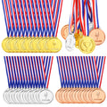 Pllieay 48 Pieces Plastic Winner Medals, Winner Award Medals, Gold Silver And Bronze Medals For Sports, Competition, Talent Show