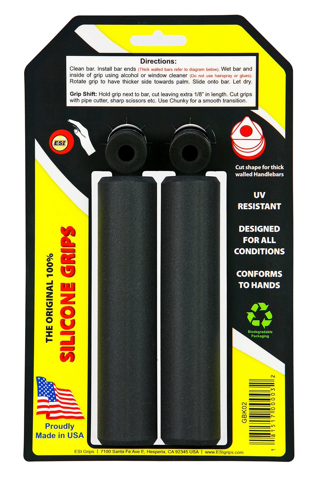 Esi Grips Gbk02 Chunky Mtb Grip (Black), One Size