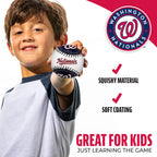 Franklin Sports Washington Nationals Mlb Team Baseball - Mlb Team Logo Soft Baseballs - Toy Baseball For Kids - Great Decoration