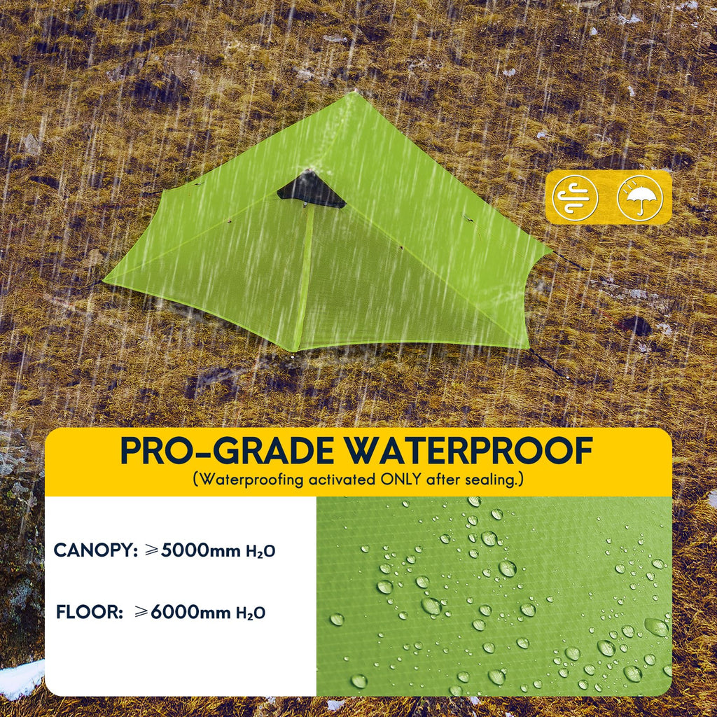 Lanshan Ultralight Tent 3-Season Waterproof Backpacking Tent For 2 Person Camping, Climbing, Hiking, Travelling, Mountaineering,