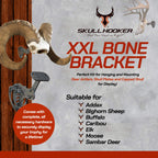 Skull Hooker Powder-Coated Steel Xxl Bone Bracket - Designed To Accommodate The Skull Plates Of Antlered And Horned Species Such