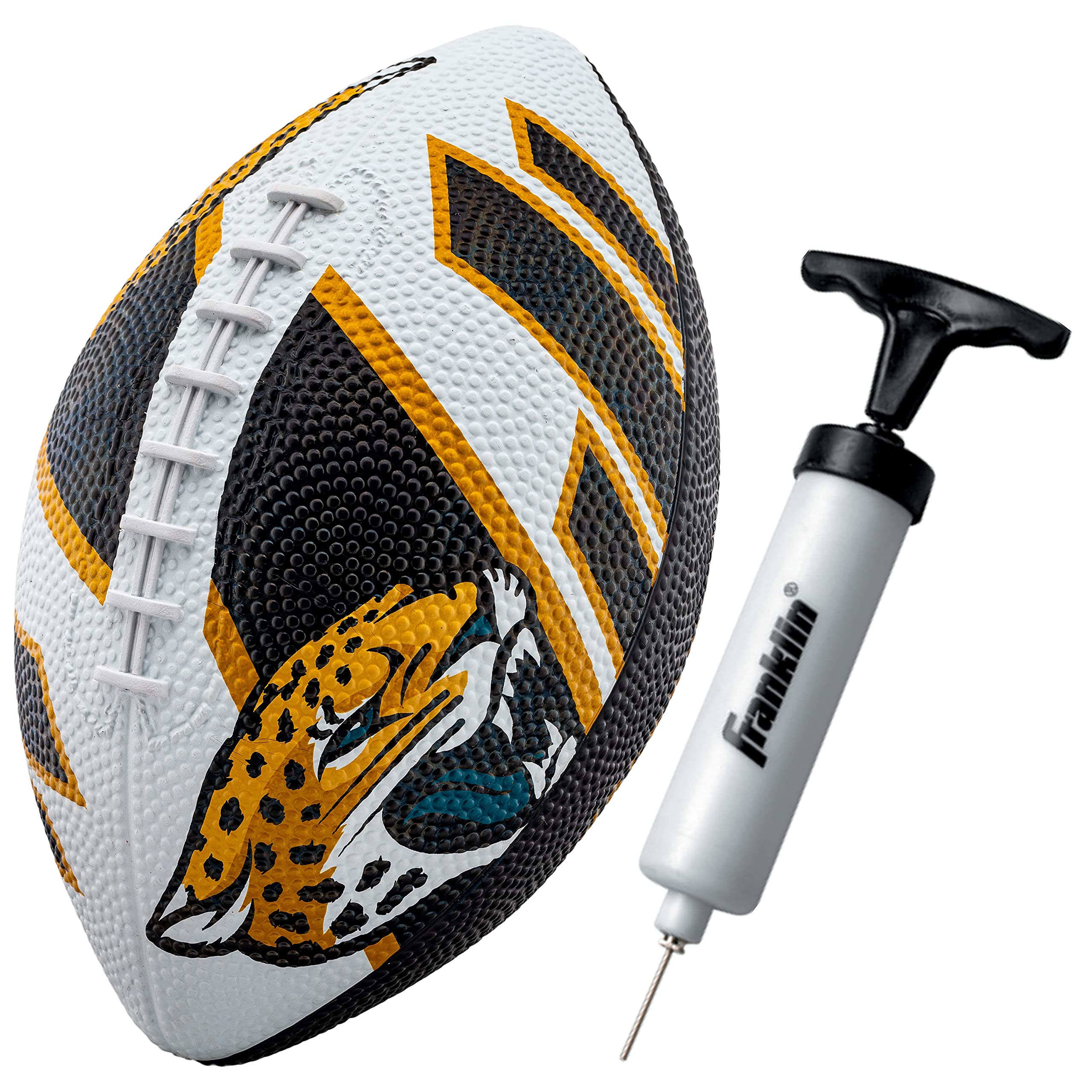 Franklin Sports Nfl Jacksonville Jaguars Football - Youth Football - Mini 8.5'' Rubber Ball - Perfect For Kids - Team Logos And