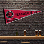 Rico Industries Nba Basketball Toronto Raptors Personalized - Custom 12'' X 30'' Soft Felt Pennant - Ez To Hang