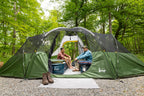 Slumberjack Aspen Grove 8 Person Hybrid Dome Family Camping Tent With 2 Rooms, Room Divider, Separate Entries, Full Fly, And Ves