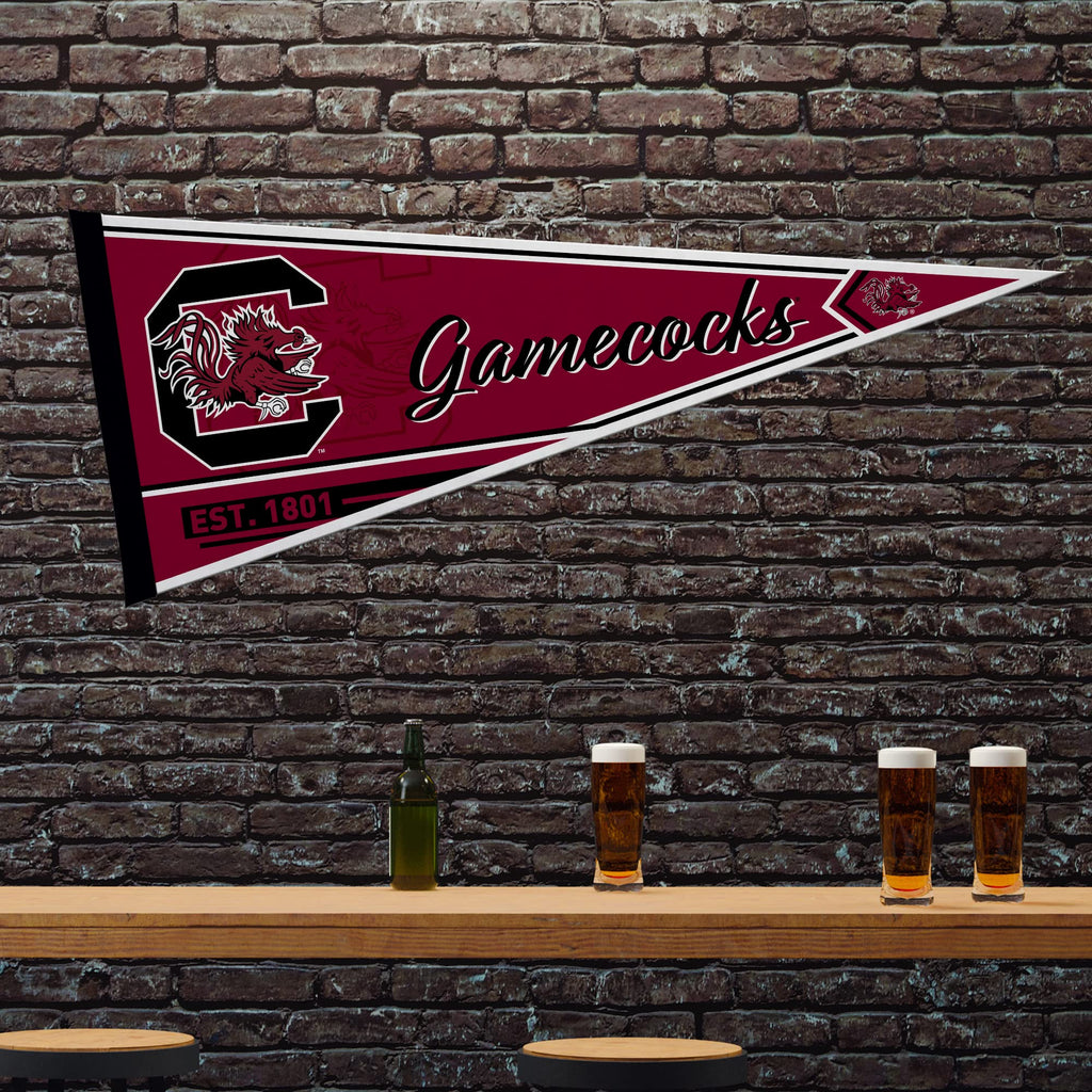 Rico Industries Ncaa South Carolina Gamecocks Classic 12'' X 30'' Felt Wall D  Cor Pennant - Great For Home/Bed Room/Man Cave D