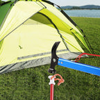 Redcamp Aluminum Camping Hammer With Hook, 12'' Lightweight Multi-Functional Tent Stake Hammer, Portable Camp Stake Mallet, Blue