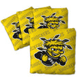 YouTheFan Officially-Licensed NCAA Wichita State Shockers Set of 4 Cornhole Bags - All Weather Regulation 6    x 6    Size - 16o