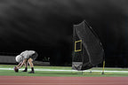 SKLZ Quickster 4-in-1 Multi-Skill Football Net for Pass, Punt, Kick and Snap Training,Black/yellow
