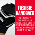 Franklin Sports Youth Football Receiver Gloves - Shoktak Kids High Grip Football Receiver Gloves - Black - Youth Small