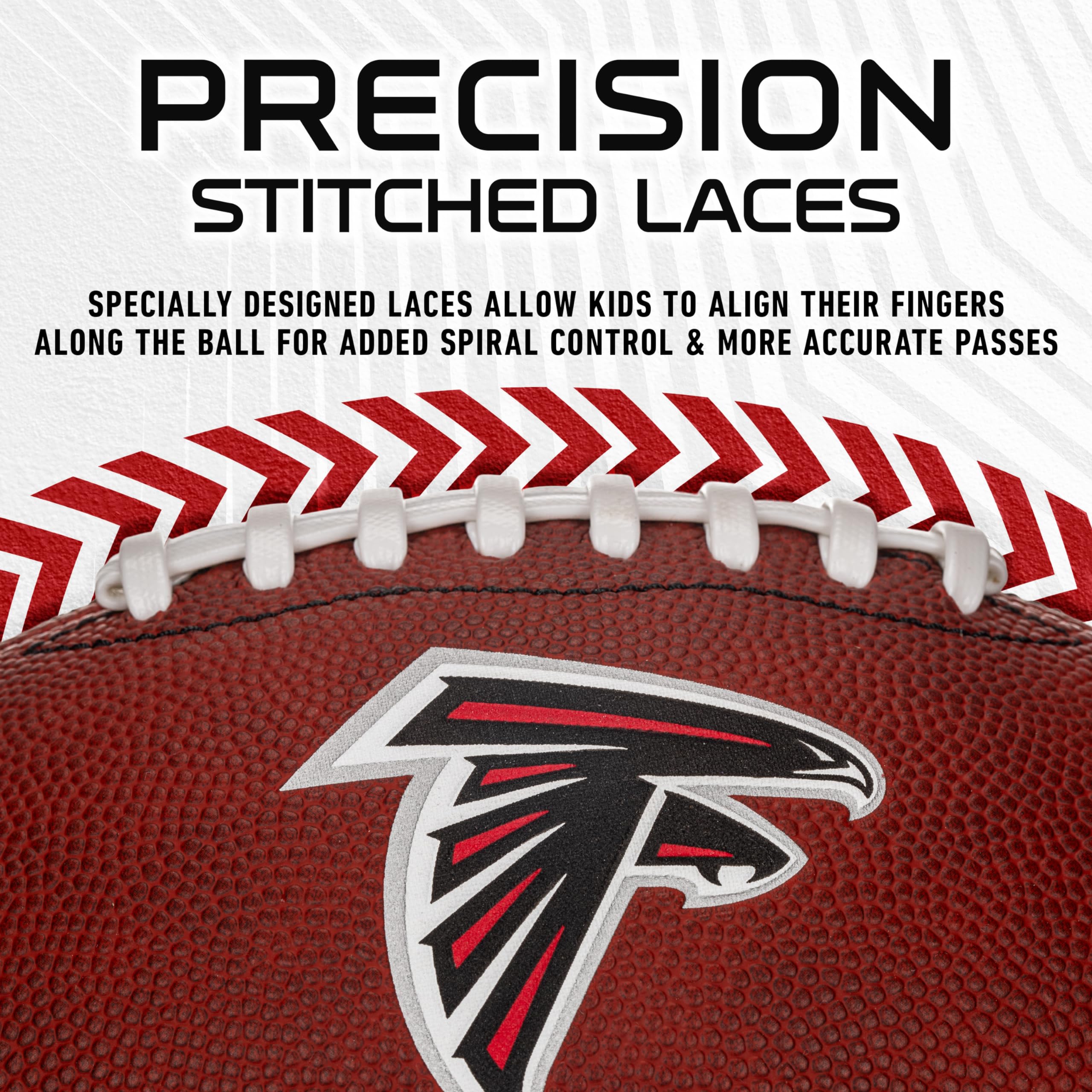 Franklin Sports Nfl Atlanta Falcons Football - Youth Junior Size Football For Kids - Official Nfl Team Logo + Colors Youth Ball