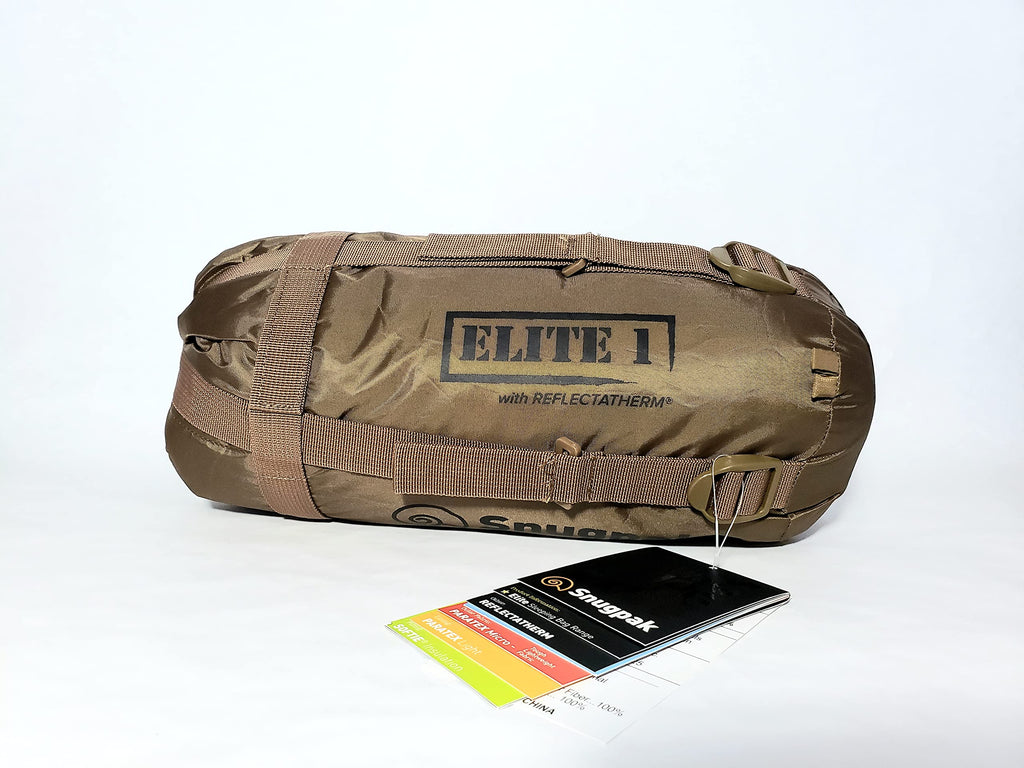 Snugpak Softie Elite 1 Sleeping Bag, 47 Degree, Expanda Panel System For Extra Space, Coyote
