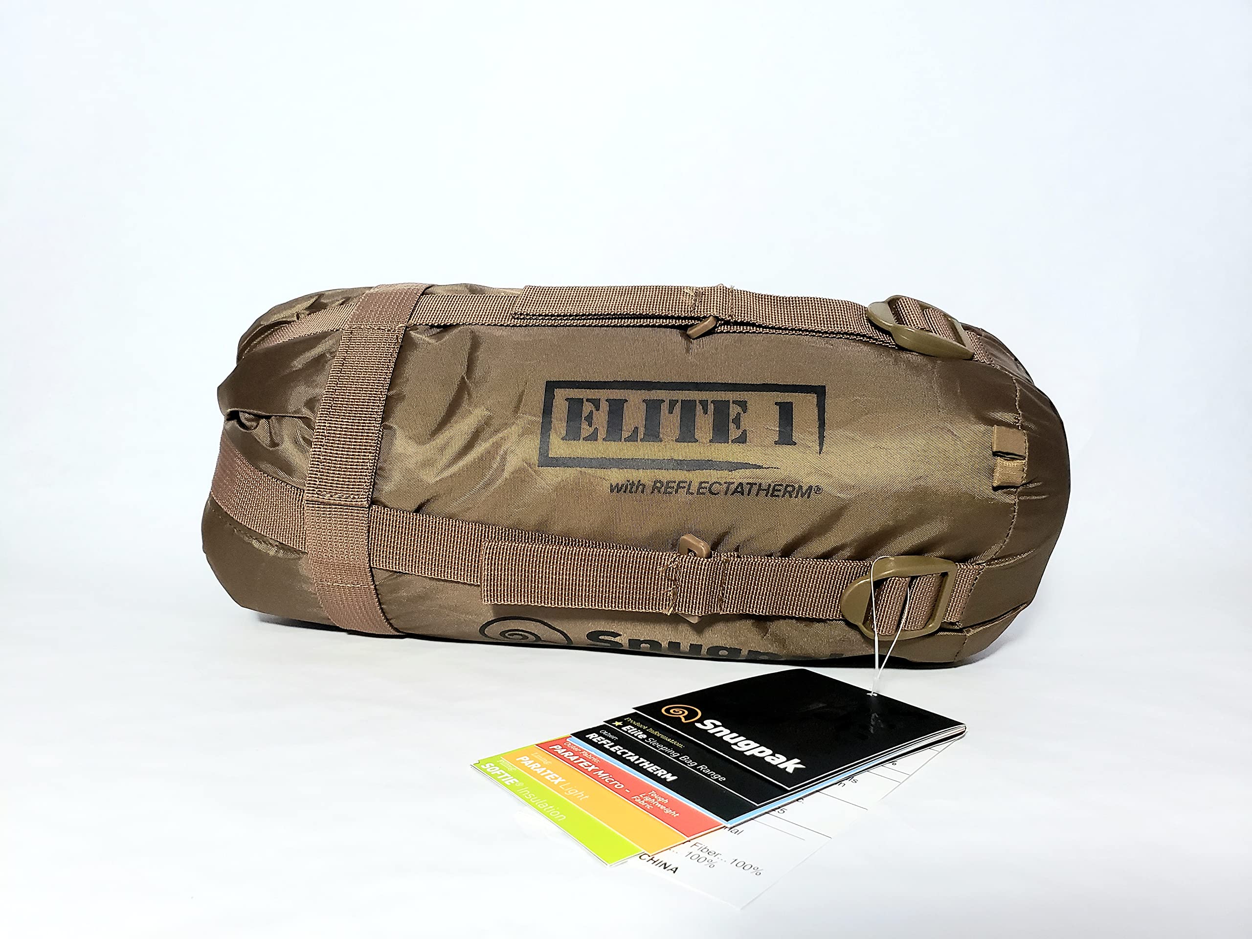 Snugpak Softie Elite 1 Sleeping Bag, 47 Degree, Expanda Panel System For Extra Space, Coyote