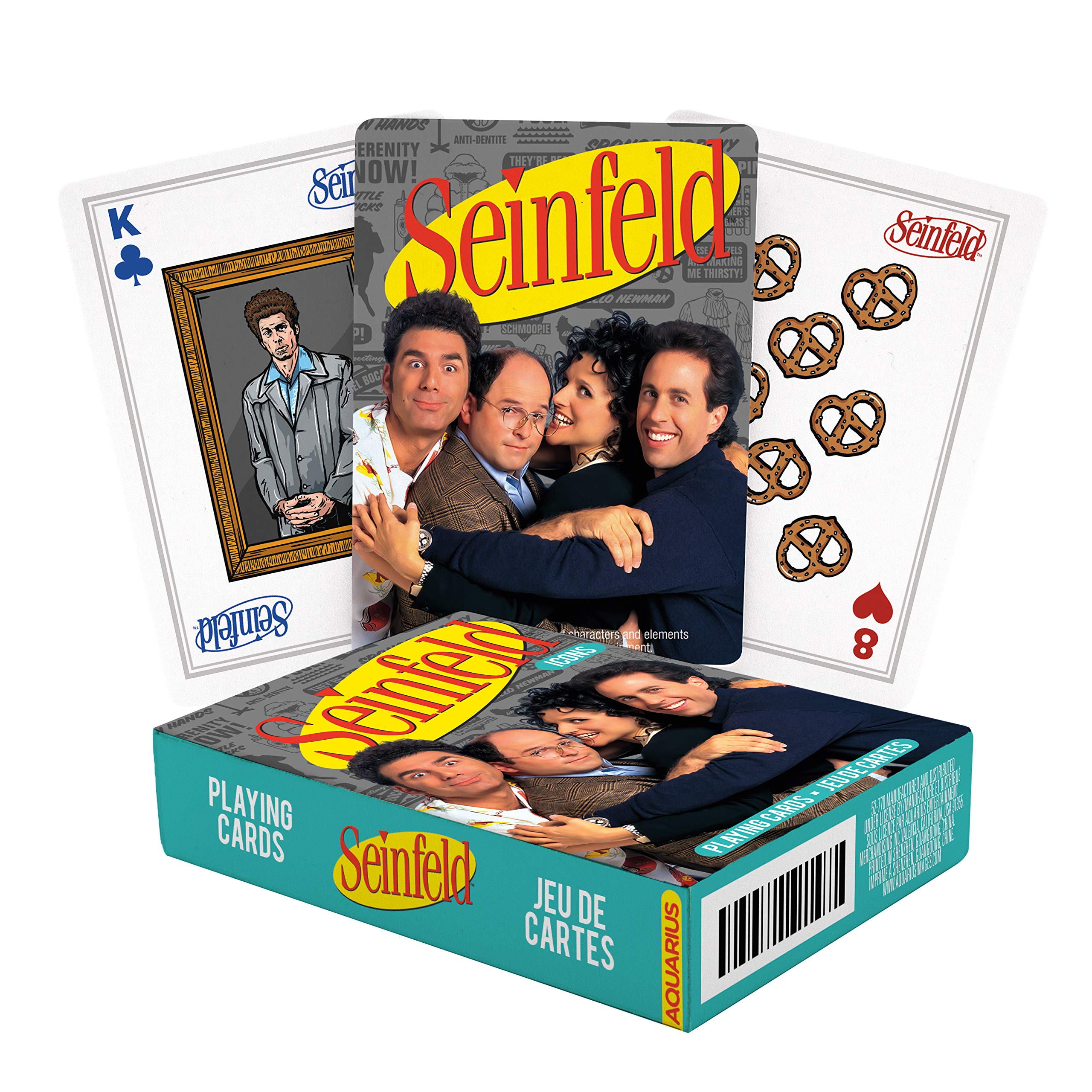 AQUARIUS Seinfeld Playing Cards - Seinfeld Icons Themed Deck of Cards for Your Favorite Card Games - Officially Licensed Seinfel