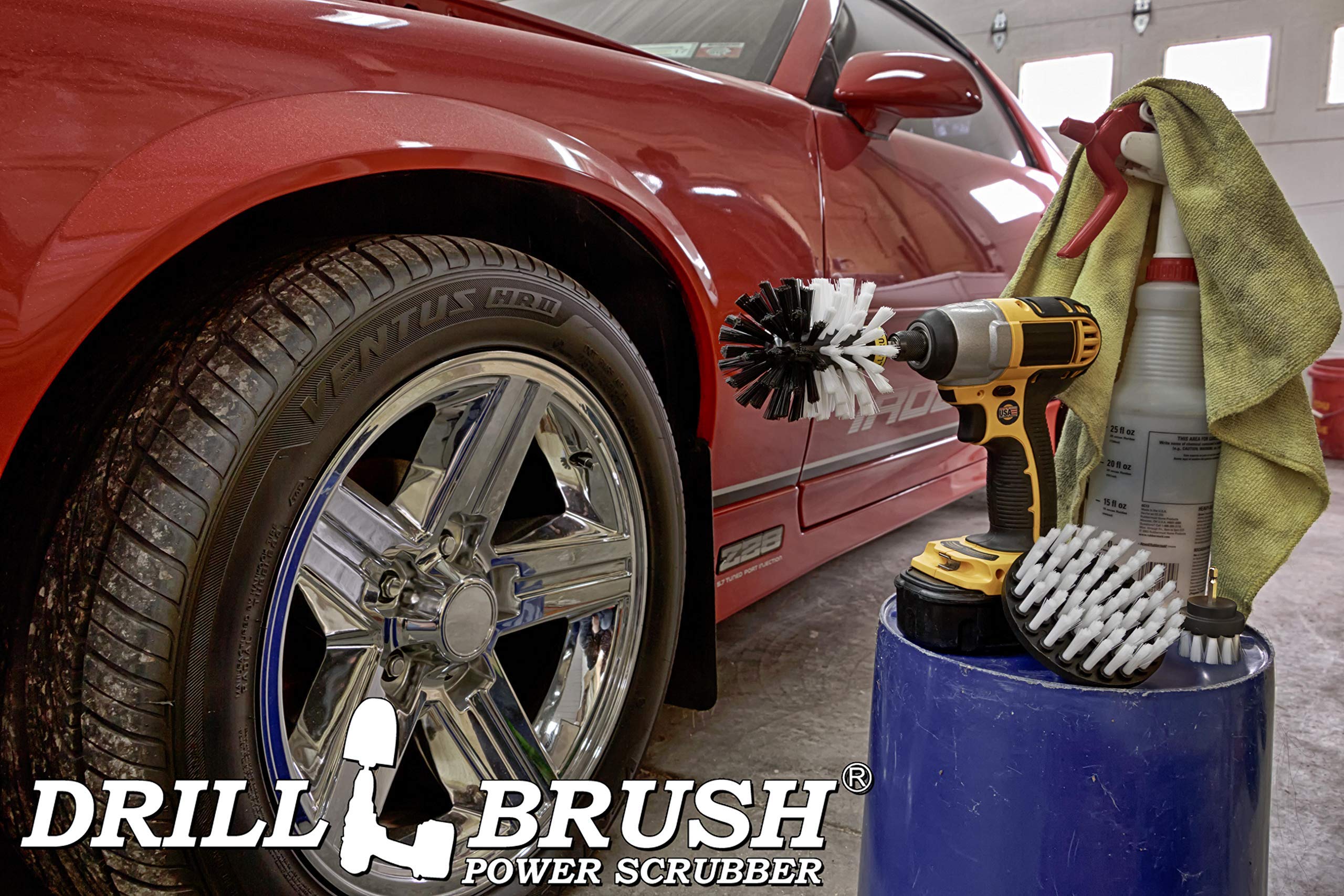 Drill Brush Power Scrubber By Useful Products Drillbrush 3 Piece Drill Brush Cleaning Tool Attachment Kit For Cleaning Furniture