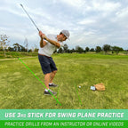 Gosports Golf Alignment Training Sticks 3 Pack - 48 Inch Golf Alignment Aid Practice Rods