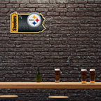 Rico Industries Nfl Football Pittsburgh Steelers State Shape Shape Cut Pennant - Home And Living Room D  Cor - Soft Felt Ez To H