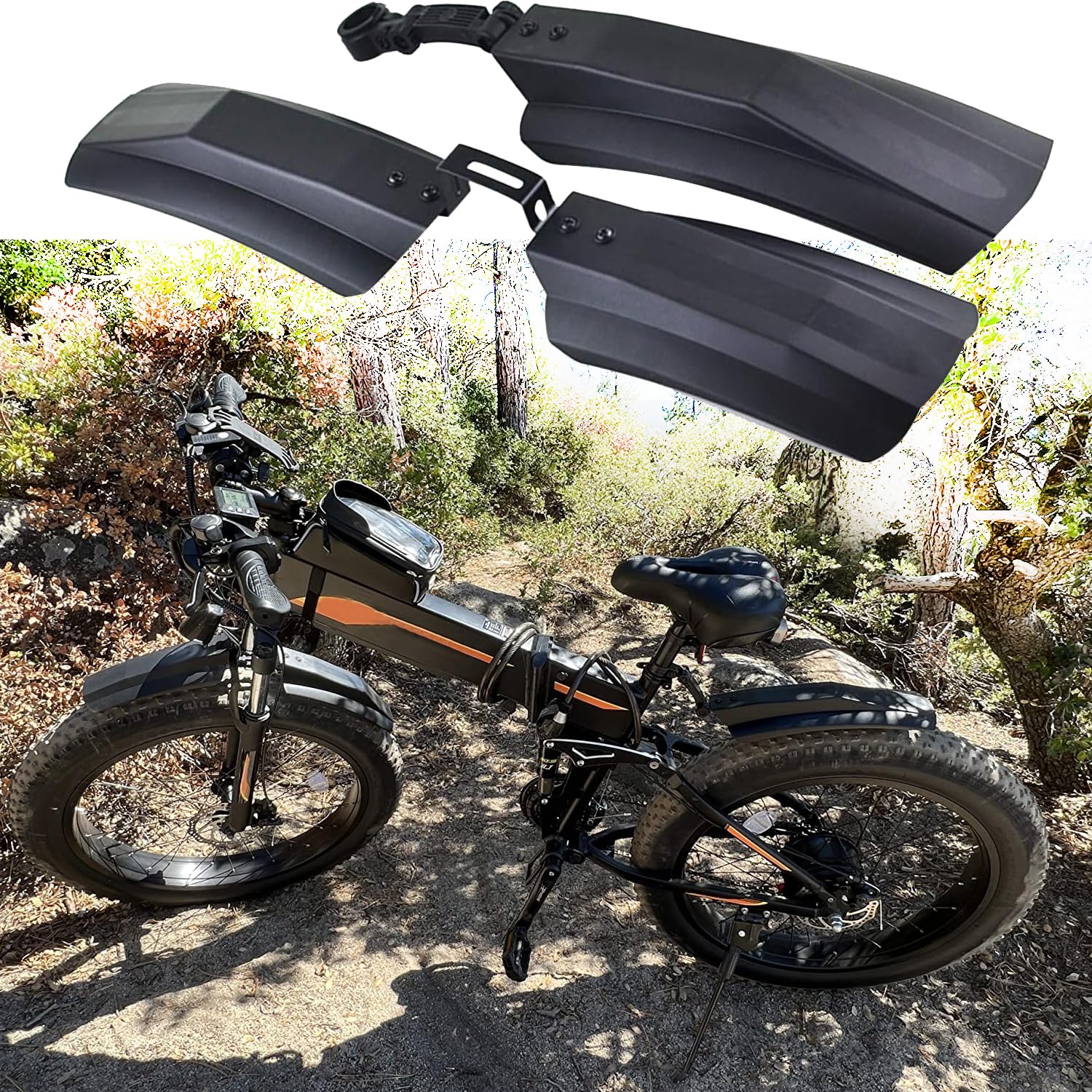 26 inch Bicycle Mudguard Front Back Rear Tire Mud Guards Kit Quick Release Bike Fenders Set for Road Mountain Bike Fat Tire Bike