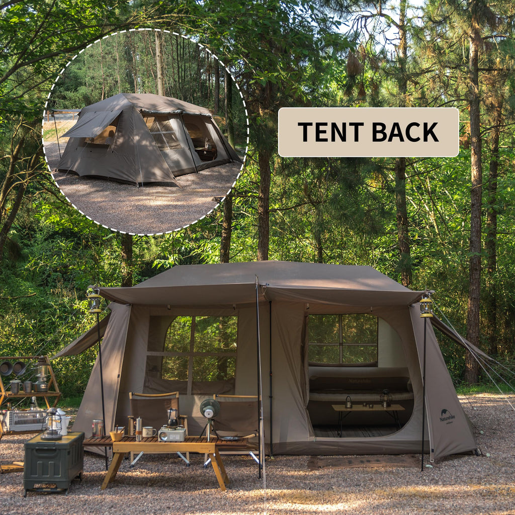 Naturehike Village Camping Tent,4/6/8 Person Tents For Camping, 60S Easy Setup Instant Tent For Family Camping, Car Camping