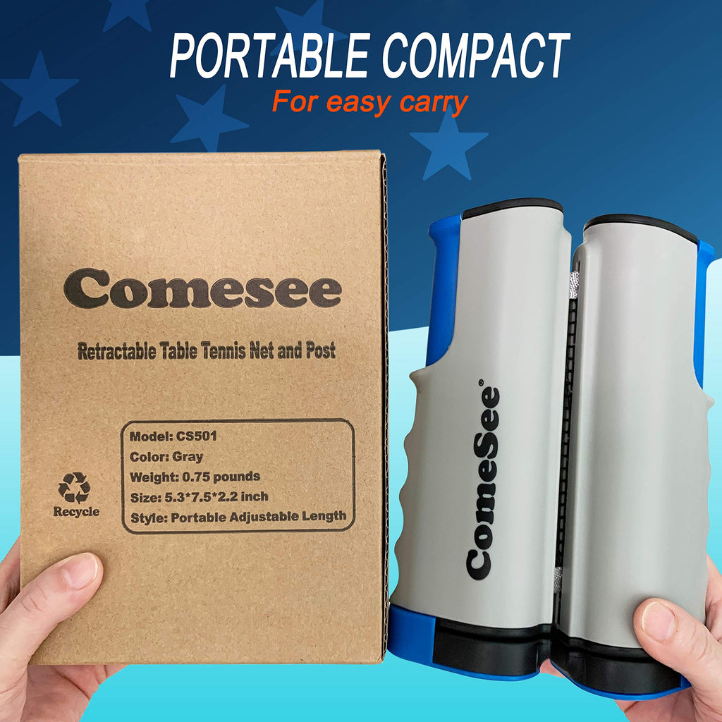 Comesee Ping Pong Net For Any Table, Retractable Table Tennis Nets And Posts Equipment For Replacement (Gray)