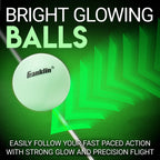 Franklin Sports Led Table Tennis Net And Glowing Paddles And Balls Oval, Black, One Size