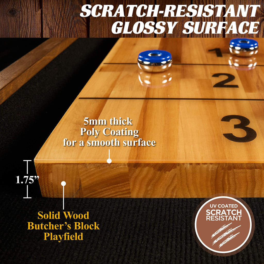 Barrington Billiards 12' Urban Clyborne Shuffleboard Table With Scratch-Resistant Playfield And 8 Puck Set