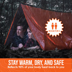Go Time Gear Life Tent Emergency Survival Shelter - 2 Person Emergency Tent - Use As Survival Tent, Emergency Shelter, Tube Tent