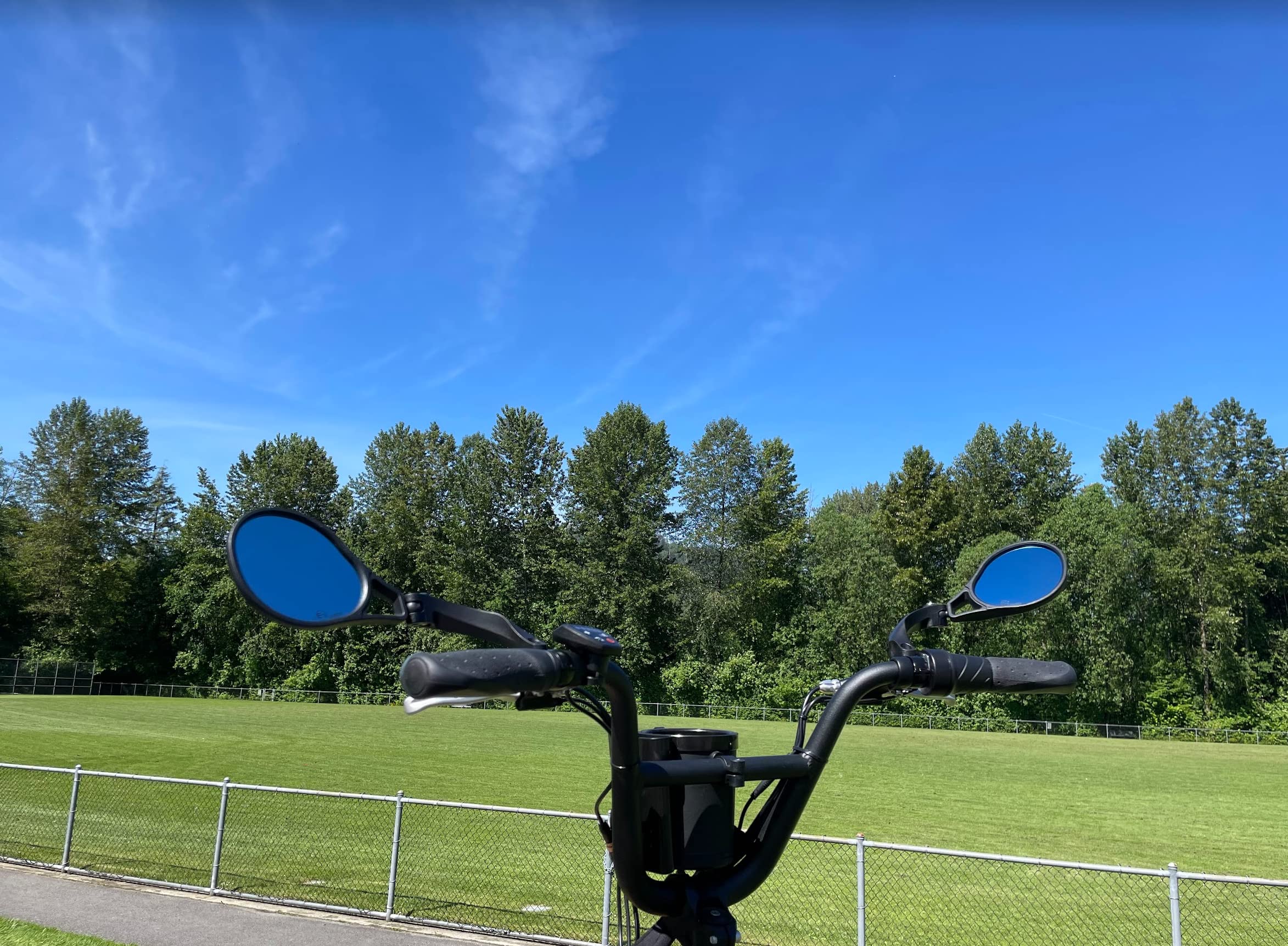 Hafny E13 Approved E-Bike Mirror, Large Surface Handlebar Bike Mirror, Hd Automotive Grade Glass Bicycle Mirror, Safe Blast-Resi