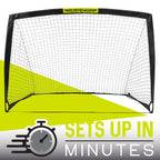 Franklin Sports Blackhawk Backyard Soccer Goal - Portable Kids Soccer Net - Pop Up Folding Indoor + Outdoor Goals - 6'6'' X 3'3'