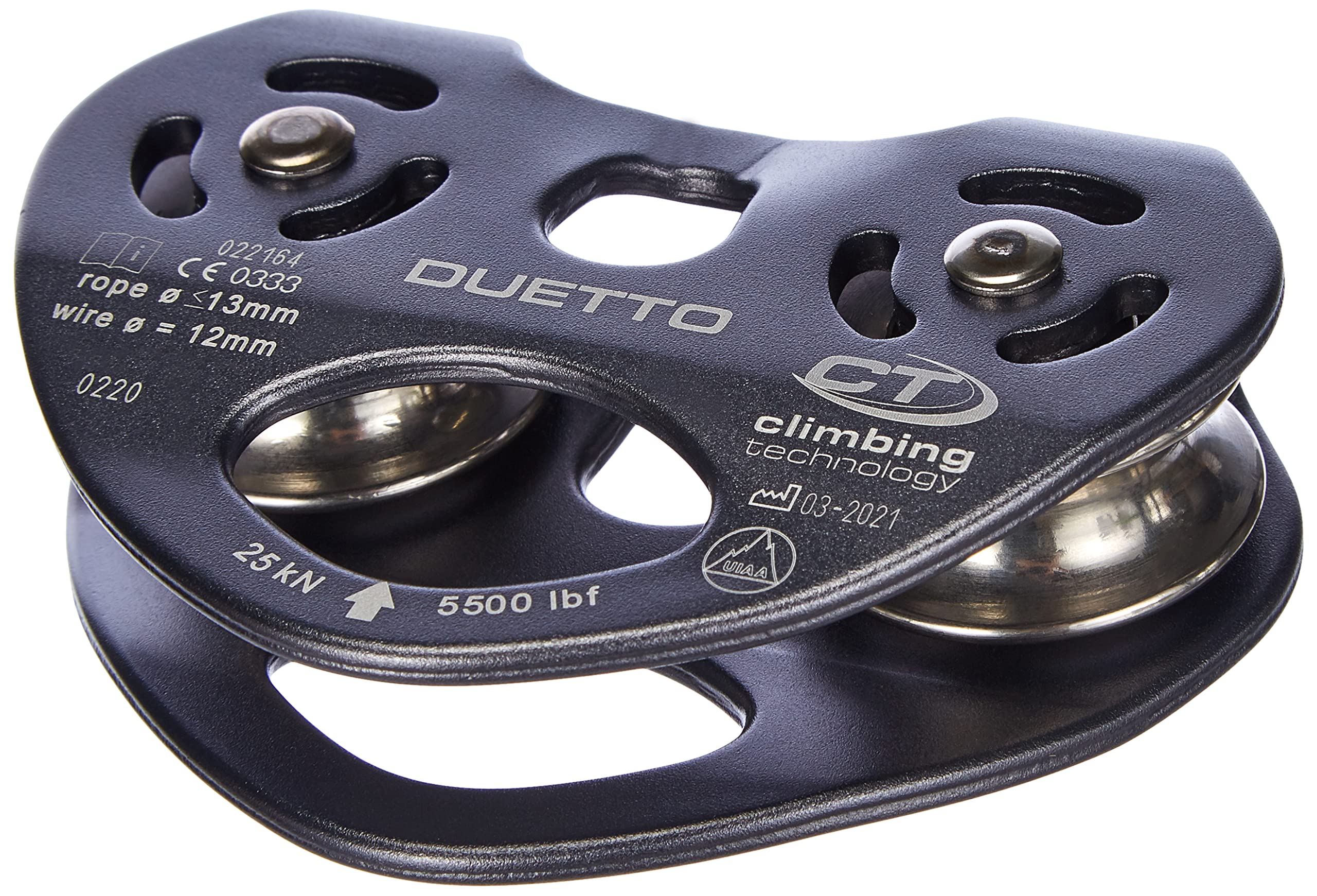 Climbing Technology Duet Double Pulley, Grey