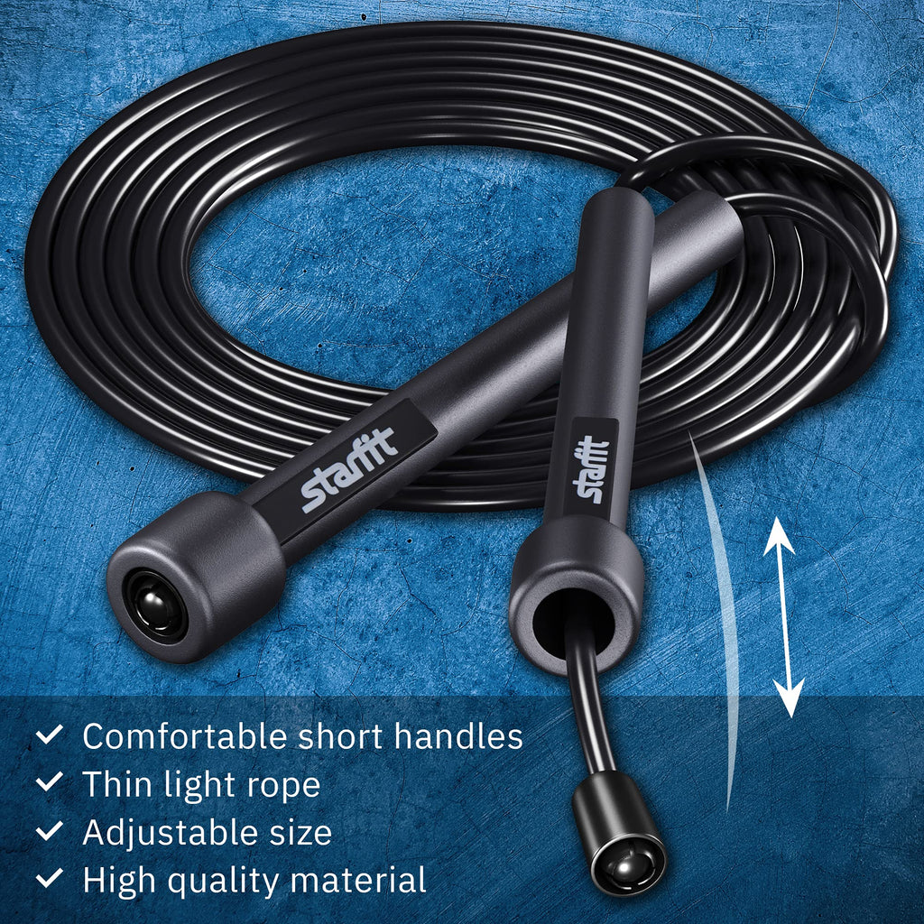 Starfit Lightweight Jump Rope 2Pcs For Fitness And Exercise - Adjustable Jump Ropes With Plastic Handles - Tangle-Free Skipping