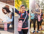 Bilbrand Bpa Free Tritan Water Bottle With Sleeve - 1/2 Gallon - 64 Oz - Motivational - Leak-Proof Sports & Travel Water Jug - B