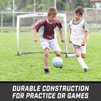 Gosports Team Tone 4 Ft X 3 Ft Portable Soccer Goal For Kids - Pop Up Net For Backyard - White