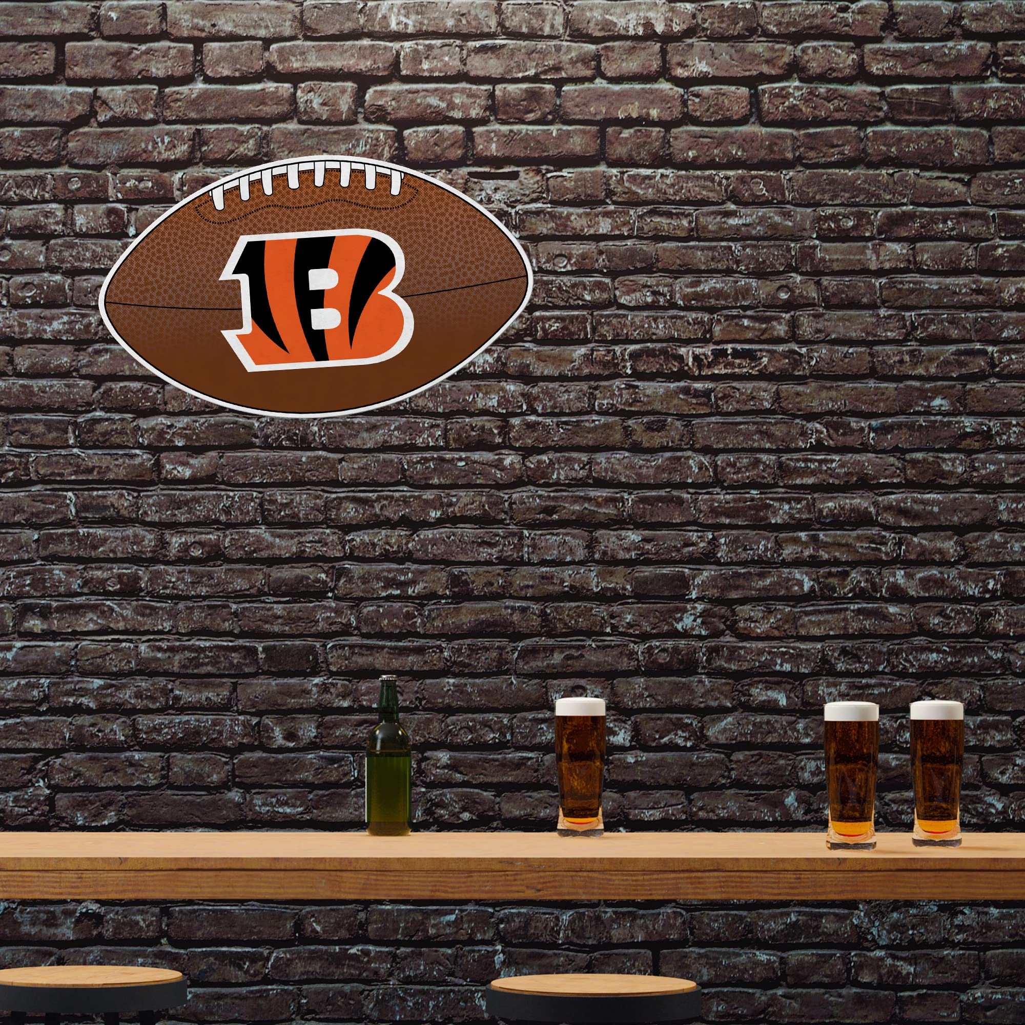 Rico Industries Nfl Football Cincinnati Bengals Bengals Football Shape Cut Pennant - Home And Living Room D  Cor - Soft Felt Ez