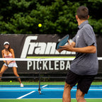 Franklin Sports Pickleball Net - Official Size With Wheels -Superior Portability, White/Black