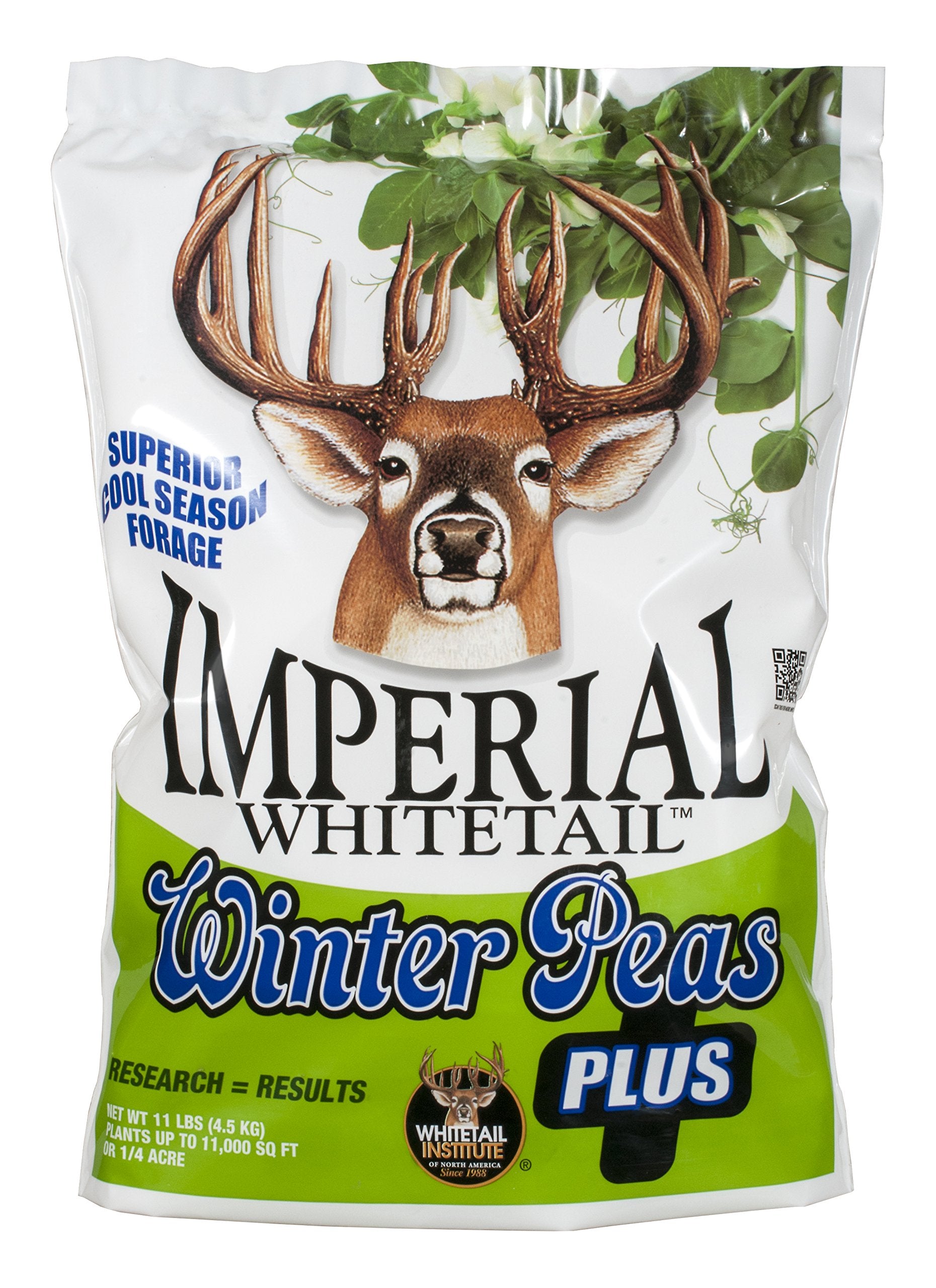 Whitetail Institute Winter Peas Plus Deer Food Plot Seed, Superior Cool Season Forage Designed To Maximize Deer Attraction Into 