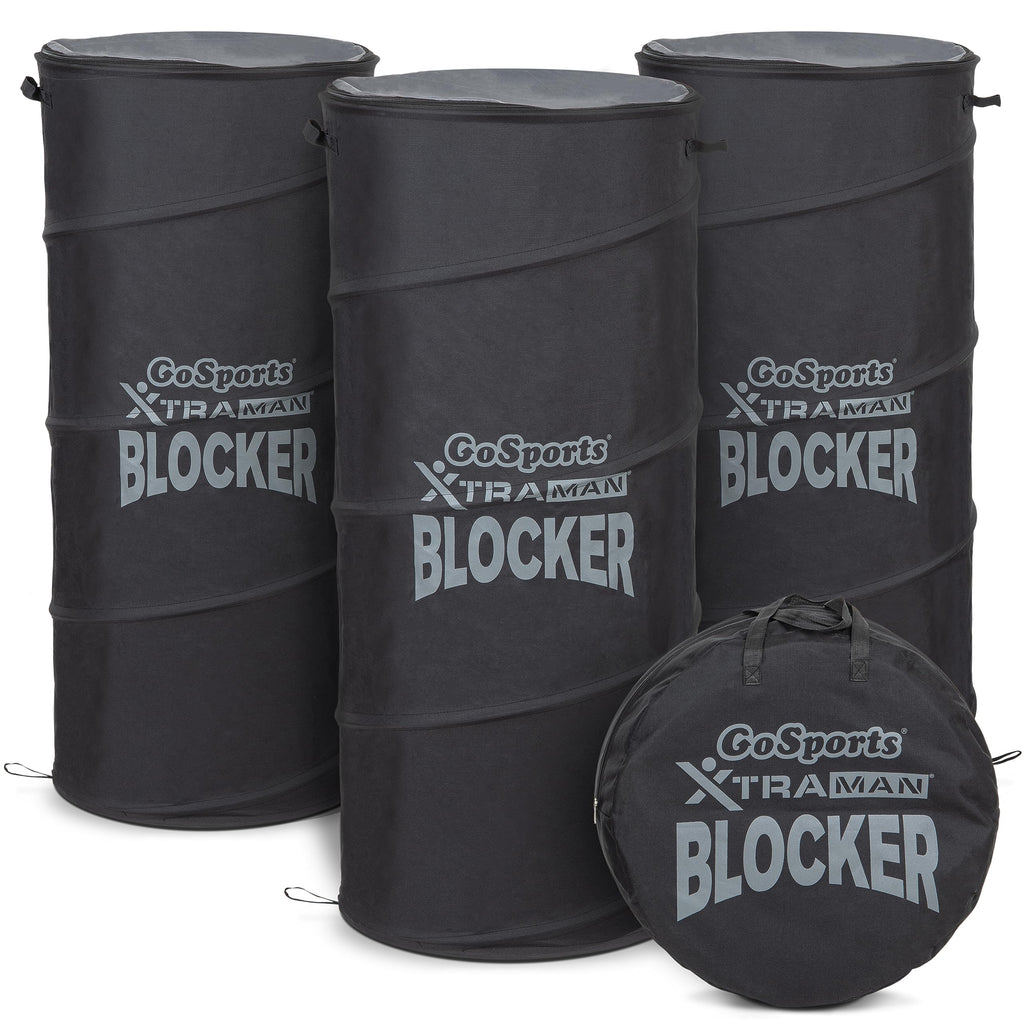 Gosports Xtraman Pro 46'' Xl Pop Up Defender 3 Pack - Heavy Duty Multi-Sport Blocking Dummy - Training Equipment For Basketball,