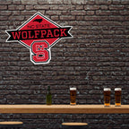 Rico Industries Ncaa N.Carolina State Wolfpack Diamond Shape Cut Pennant - Home And Living Room D  Cor - Soft Felt Ez To Hang 20