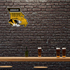 Rico Industries Ncaa Missouri Tigers State Shape Shape Cut Pennant - Home And Living Room D  Cor - Soft Felt Ez To Hang