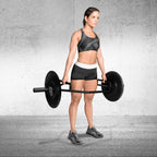 Cap Olympic Trap Bar, Shrug Bar, Hex Bar With Combo Neutral Grips And Black Finish