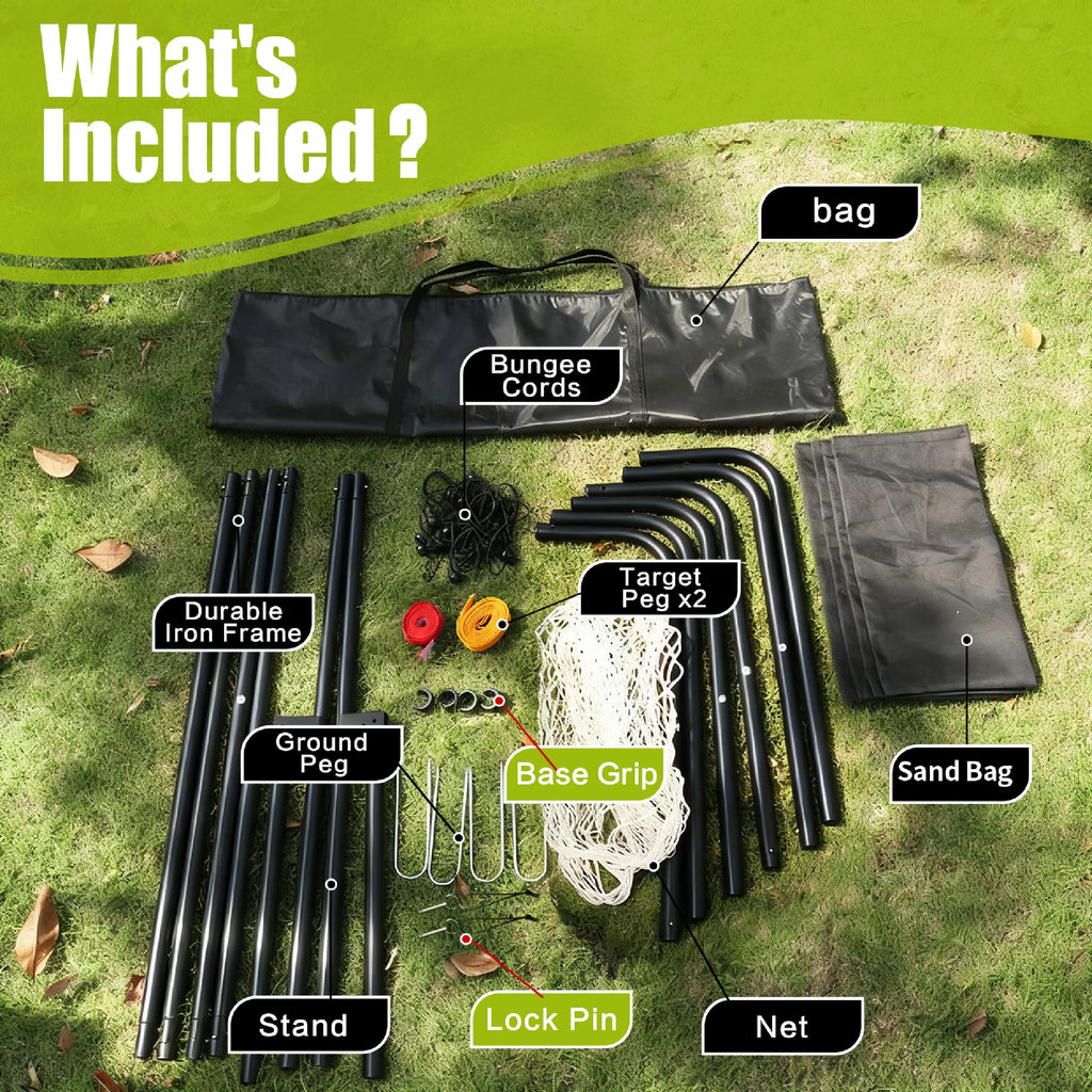 7x4 Ft Volleyball Rebounder Net, 5-Angle Adjustable Rebounder Net with 2 Target Stripes & Portable Travel Bag, Durable Bounce Ba