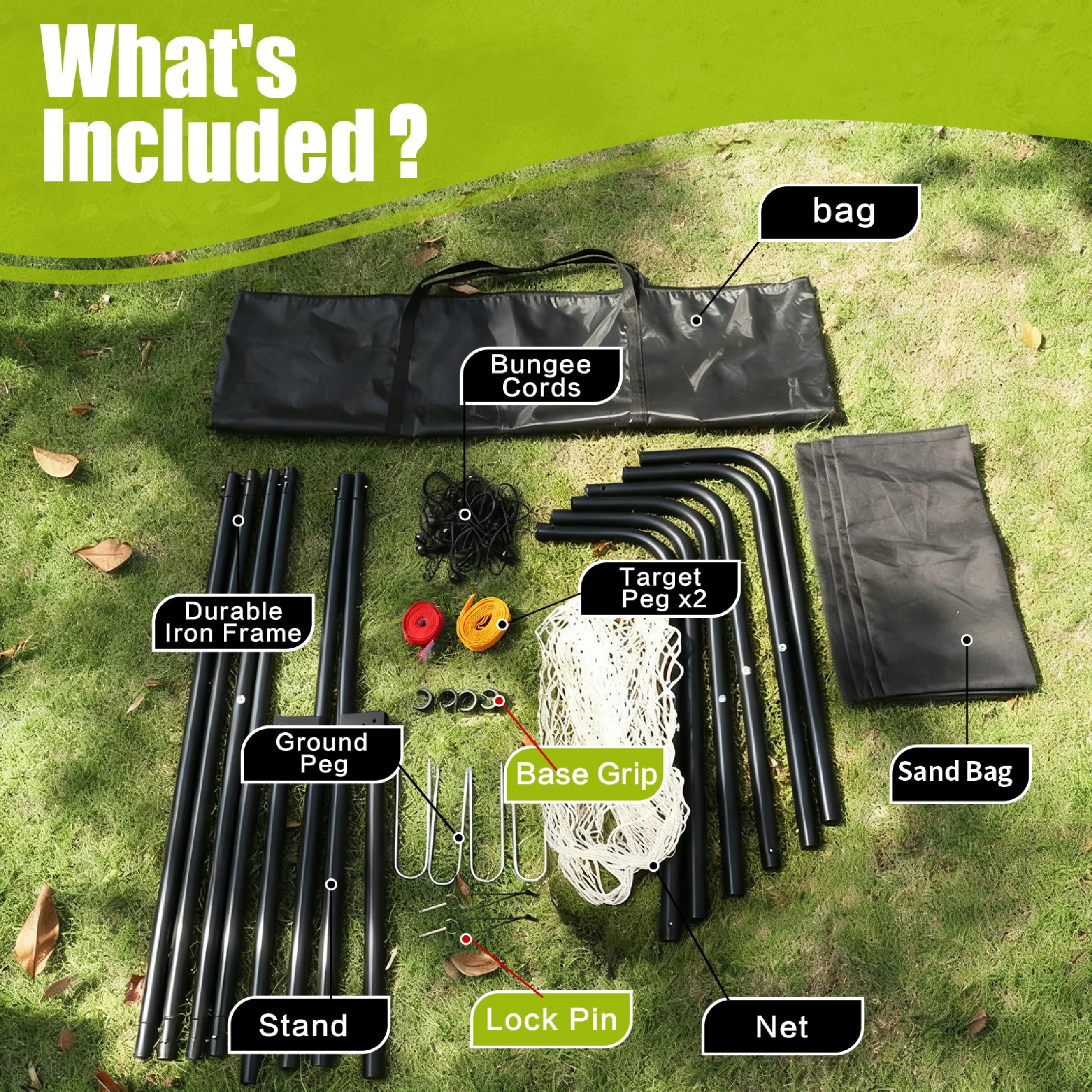 7x4 Ft Volleyball Rebounder Net, 5-Angle Adjustable Rebounder Net with 2 Target Stripes & Portable Travel Bag, Durable Bounce Ba