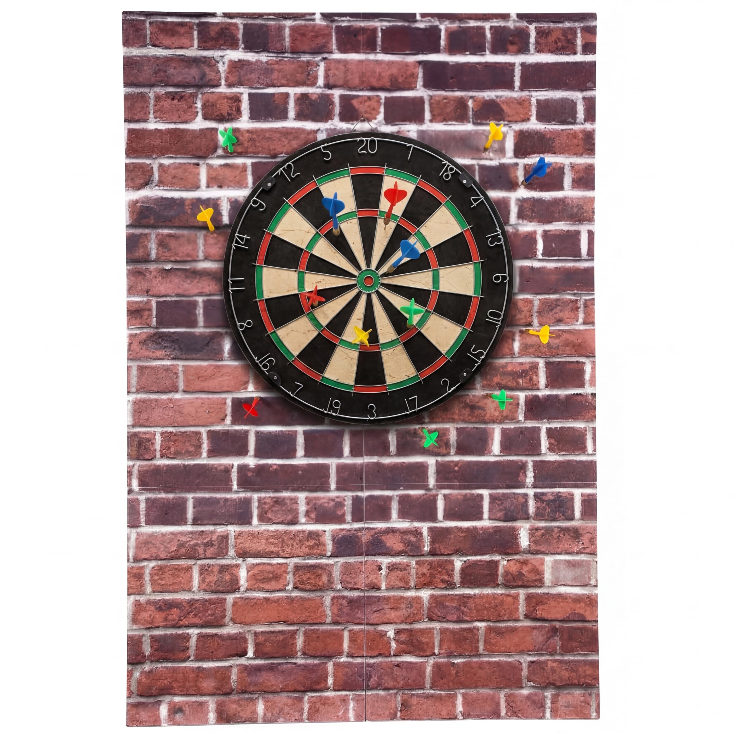 Tudomro Felt Dart Board Wall Protector Brick Dartboard Surround Backing 36  24  0.5  Self Adhesive Foldable Tile Removable Dart 