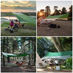 Forceatt 12X14Ft Waterproof Camping Tarp With 2 Poles, Sun Shelter For Car, Tent, Hammock In Camping, Hiking, Backpacking, Garde