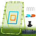 Volleyball Rebounder Net 7x4 Ft, 5-Angle Adjustable Rebounder Net with 2 Target Stripes & Portable Travel Bag, 10-MIN Setup Boun