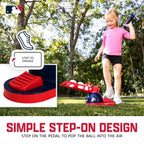 Franklin Sports Kids Baseball Pitching Machine - Pop A Pitch Batting Machine With Youth Bat + 3 Plastic Balls - Boys + Girls Toy
