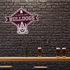 Rico Industries Ncaa Alabama A&M Bulldogs Diamond Shape Cut Pennant - Home And Living Room D  Cor - Soft Felt Ez To Hang 18X0.10